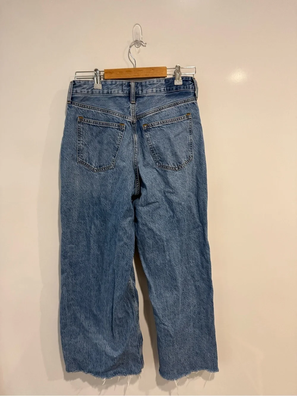 Abercrombie & Fitch Curve Love High Rise Wide Leg Jean